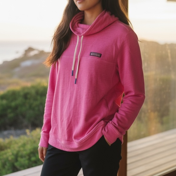 Women's Vineyard Vines Pullover Hoodie with Turtle Neck - Picture 2 of 6